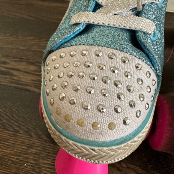 CHICAGO SKATES CRS120 Girls Junior Glitter Light Up Quad Roller Skate Size 1 - Picture 9 of 12